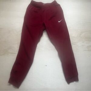 Nike Sportswear Club Fleece Jogger Mens Small Red Maroon Brown Cuffed Sweatpants